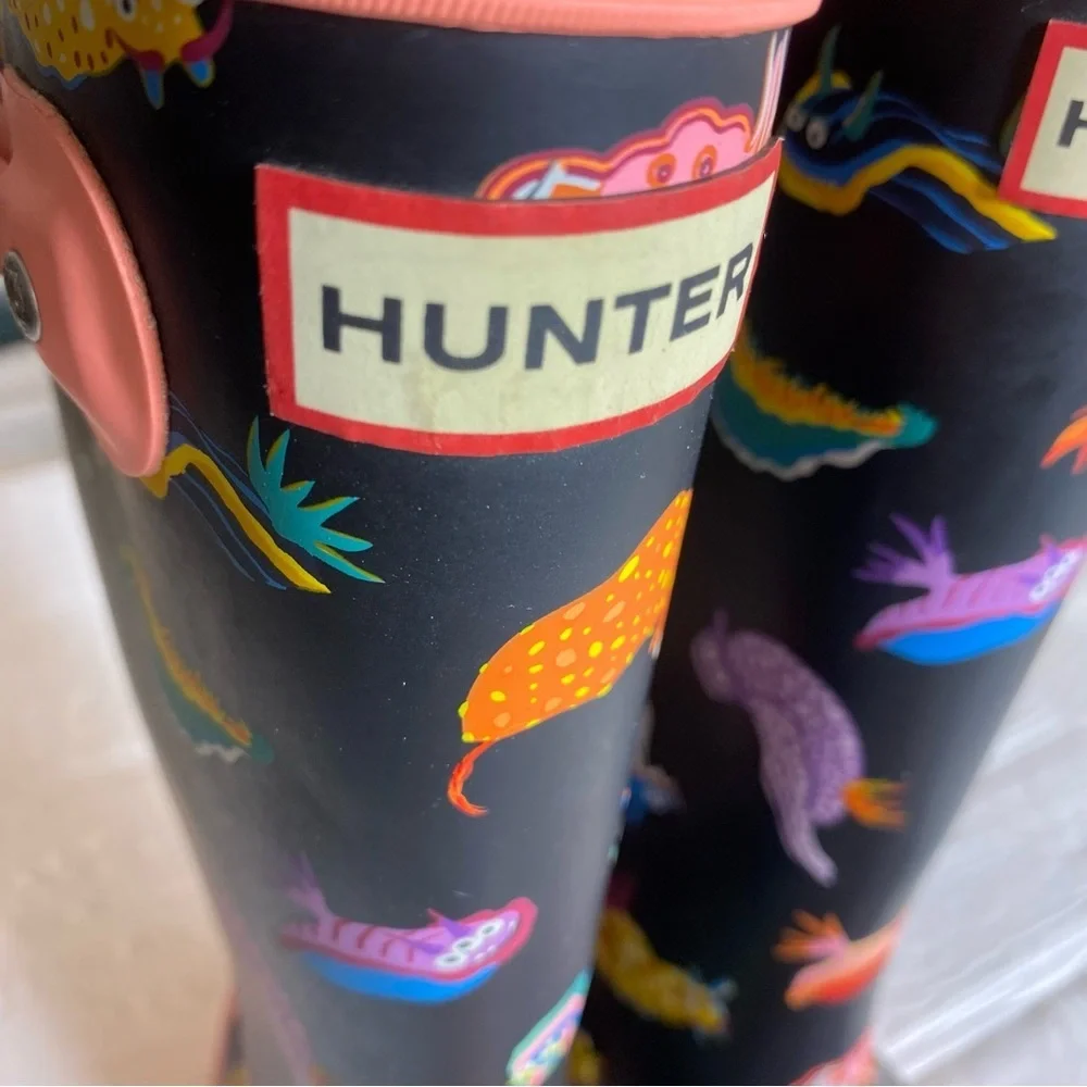 Hunter Kids' Original Sea Monster Rain Boots Size US 2B/3G